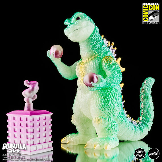 Godzilla and Hedorah Soft Vinyl Figure Set - Cherry Blossom Glow In the Dark Variant