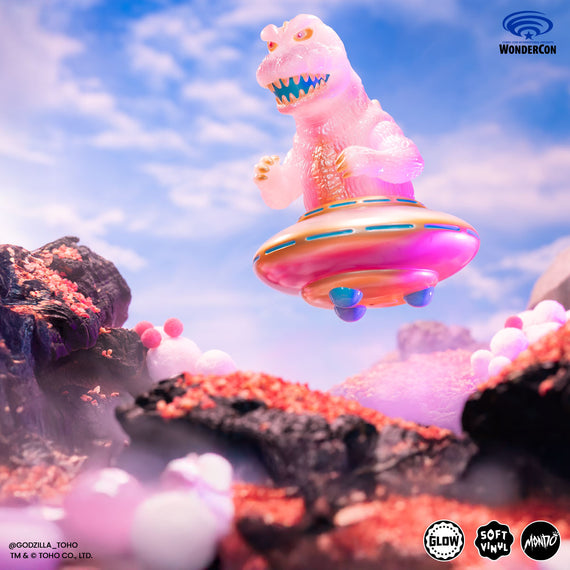 Godzilla UFO - Vinyl Designer Figure by Octeel - Cherry Blossom Variant