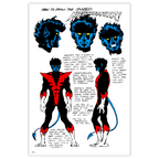 Nightcrawler Character Sheet Poster