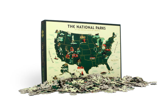 U.S. National Parks Map 1000-Piece Puzzle