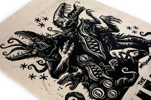 The Thing Linocut Poster