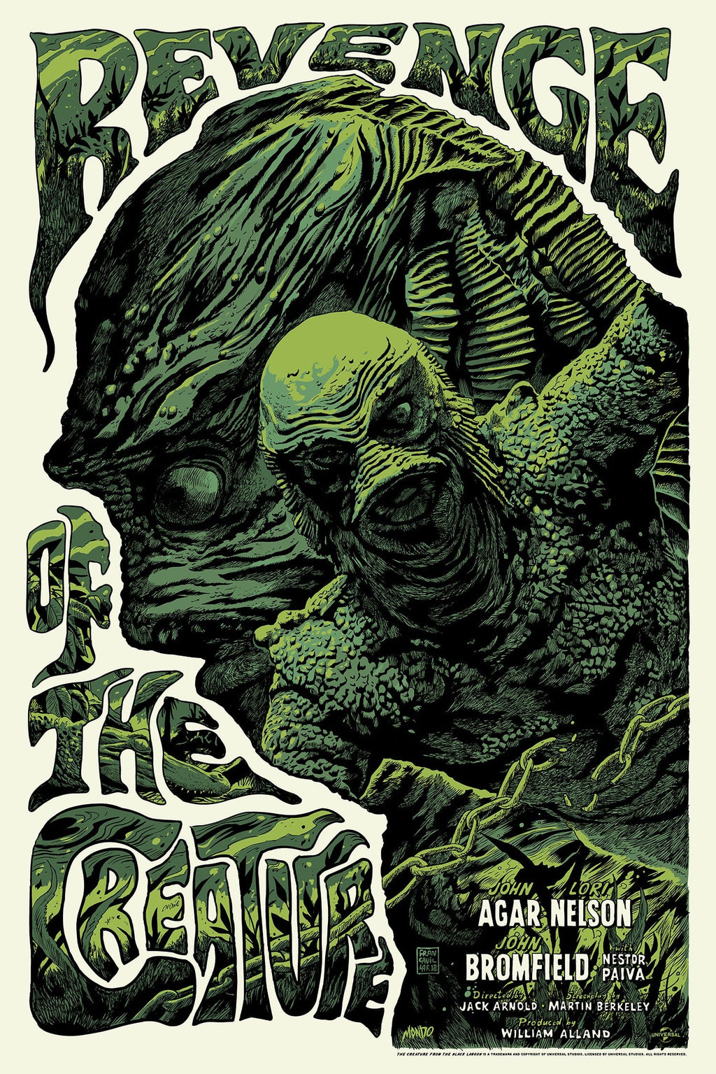 Mondo 半魚人の逆襲　限定275枚/フランカビラ/ポスター Revenge of the Creature Poster – Mondo