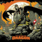 How To Train Your Dragon Variant Screenprinted Poster
