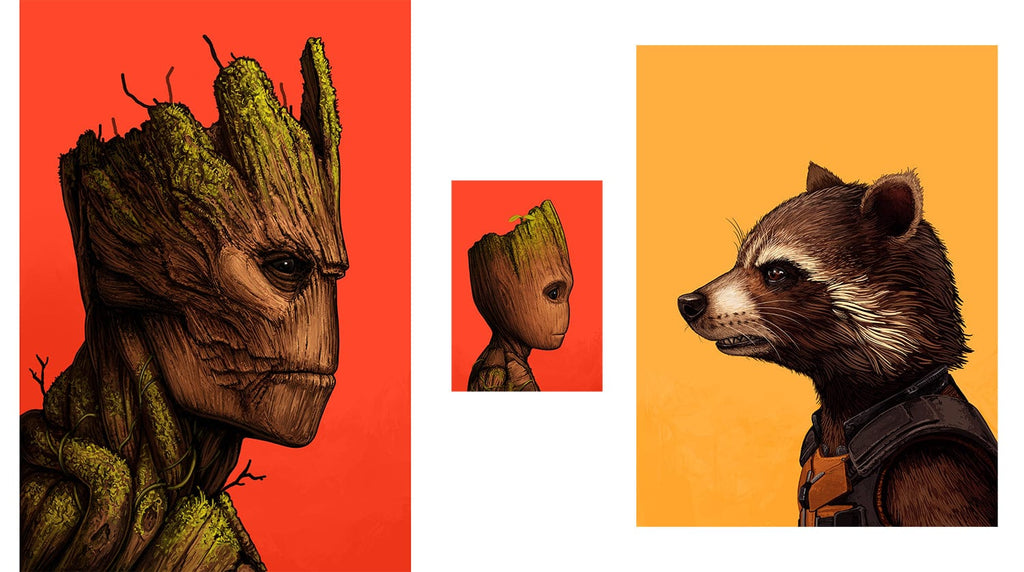guardians-portrait-set-baby-groot-groot-rocket-mondo