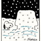 Peanuts Snoopy in Snow Poster