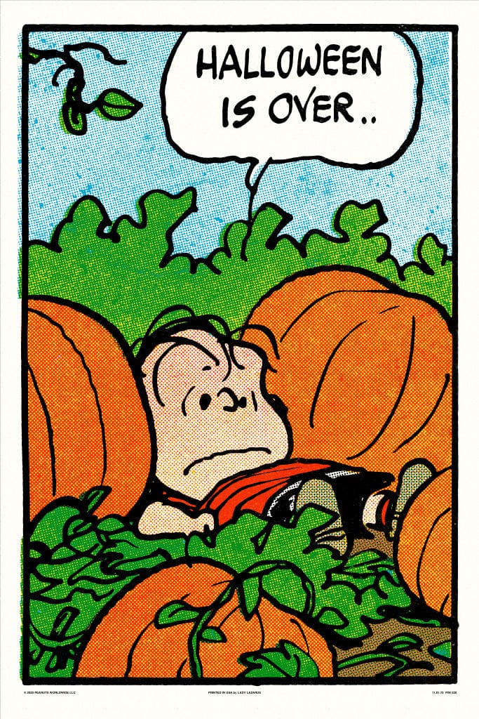 Peanuts Halloween Is Over Poster Mondo