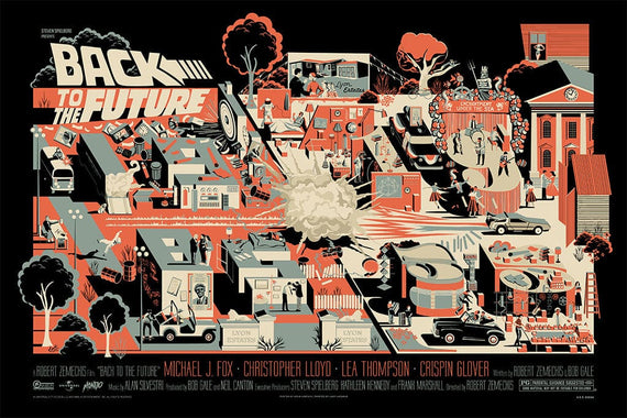 Back To The Future Screenprinted Poster