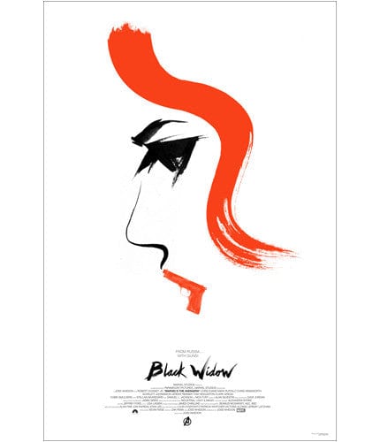 The Avengers Black Widow Olly Moss poster