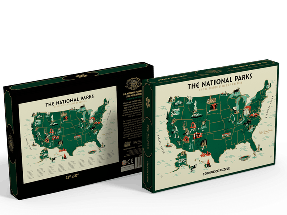 U.S. National Parks Map 1000-Piece Puzzle
