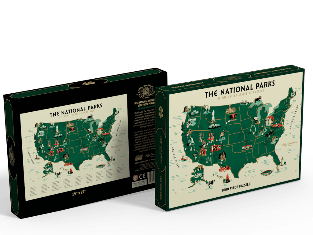 U.S. National Parks Map 1000-Piece Puzzle – Mondo