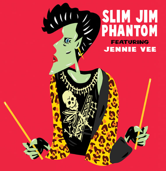 Locked Down In Love 7-inch by Slim Jim Phantom Featuring Jennie Vee