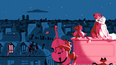 Mondo x Cyclops Print Works: THE ARISTOCATS by DAVID MERVEILLE Poster On Sale Info