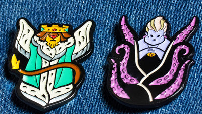 New Disney Villains Enamel Pin Set Featuring Prince John and Ursula