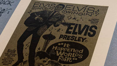 ELVIS: KING OF THE SILVER SCREEN Letterpress Poster from The Press Room Collection