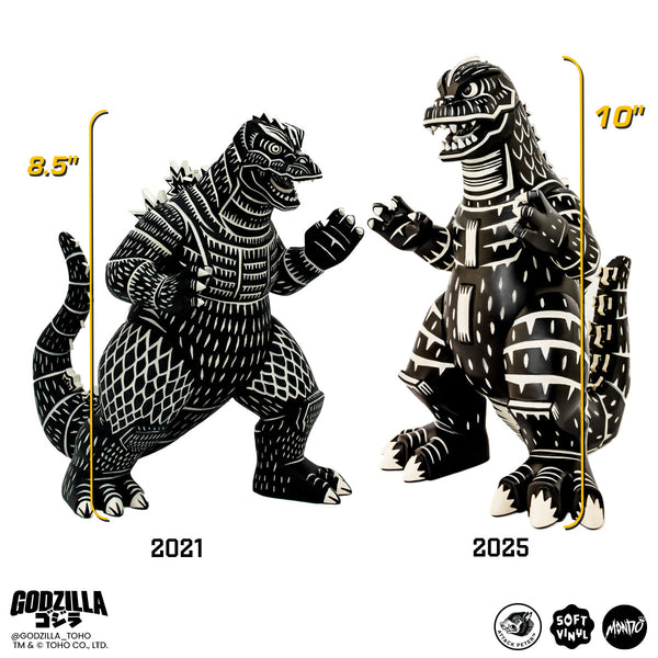 Godzilla - Vinyl Designer Figure by Attack Peter - Linocut Variant