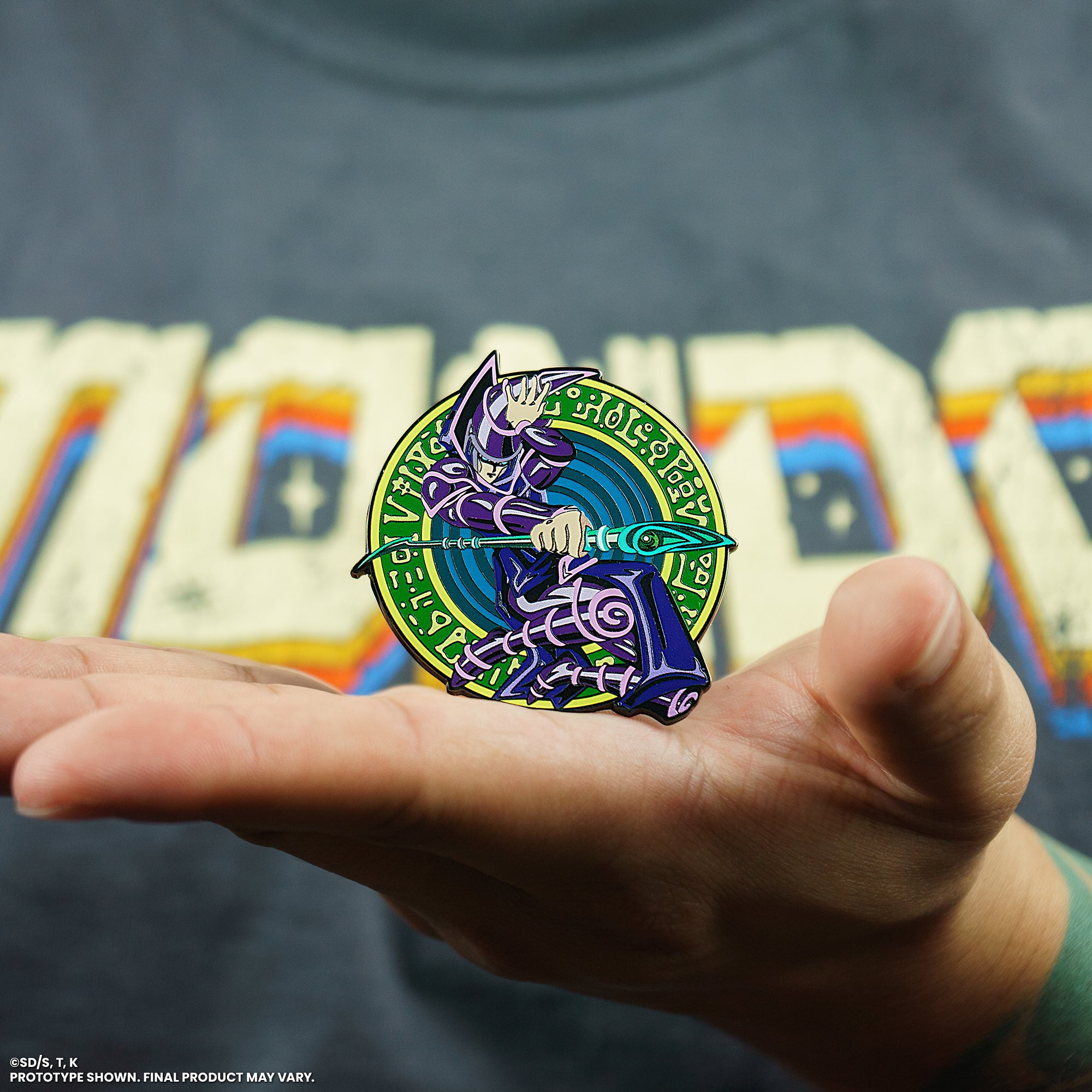Yu-Gi-Oh! Dark Magician Enamel Pin for Collectors, 2.4" Tall, Hard Enamel, Black Metal Base Yu-Gi-Oh! Dark Magician Enamel Pin for Collectors, 2.4" Tall, Hard Enamel, Black Metal Base