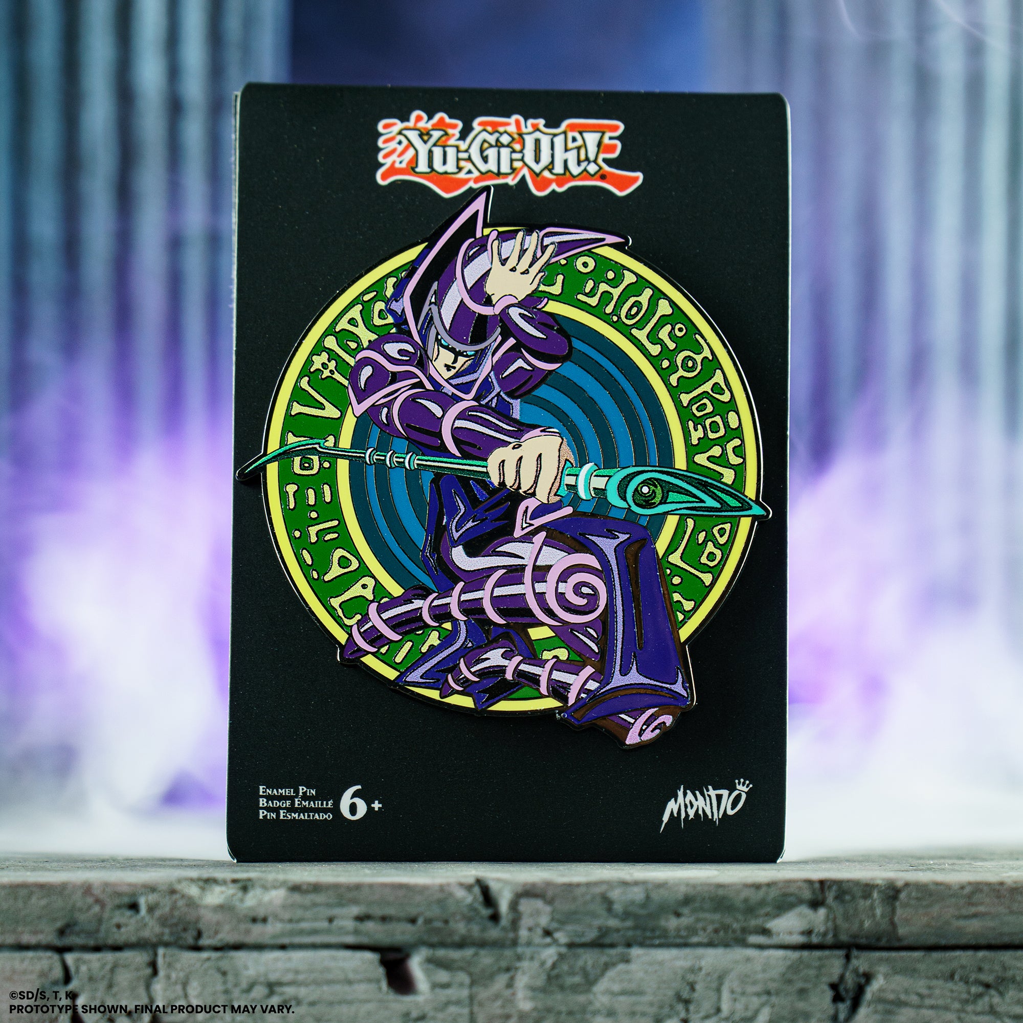 Yu-Gi-Oh! Dark Magician Enamel Pin for Collectors, 2.4" Tall, Hard Enamel, Black Metal Base Yu-Gi-Oh! Dark Magician Enamel Pin for Collectors, 2.4" Tall, Hard Enamel, Black Metal Base