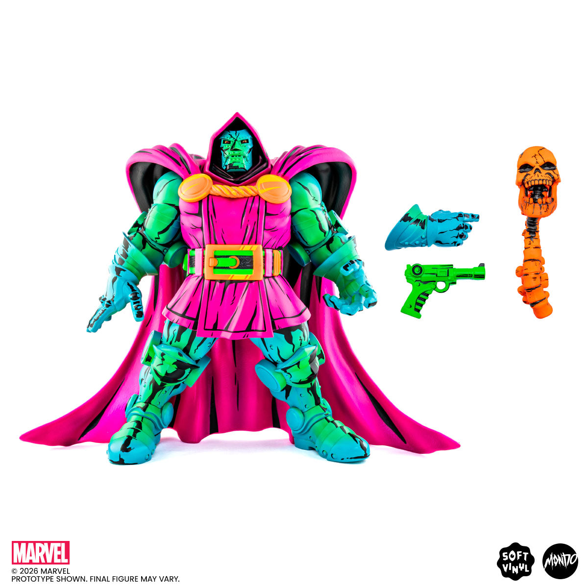 風魔の小次郎 SOFT VINYL COLLECTIBLE FIGURE Doctor Doom Soft Vinyl Figure - Psychedelic Variant – Mondo