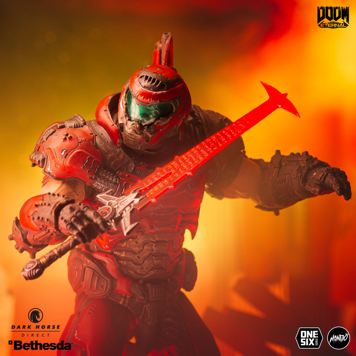 Figure Collection Doom DOOM Eternal - Doom Slayer ⅙ Scale Action Figure Mondo Crimson Variant