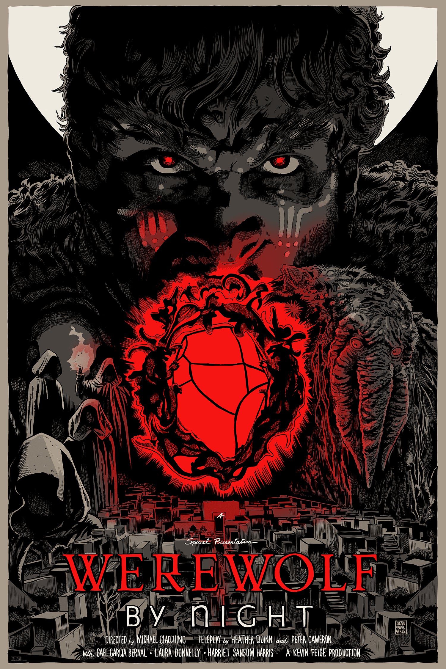 Marvel Werewolf By Night - One Sheet Wall Poster, 14.725 x 22.375