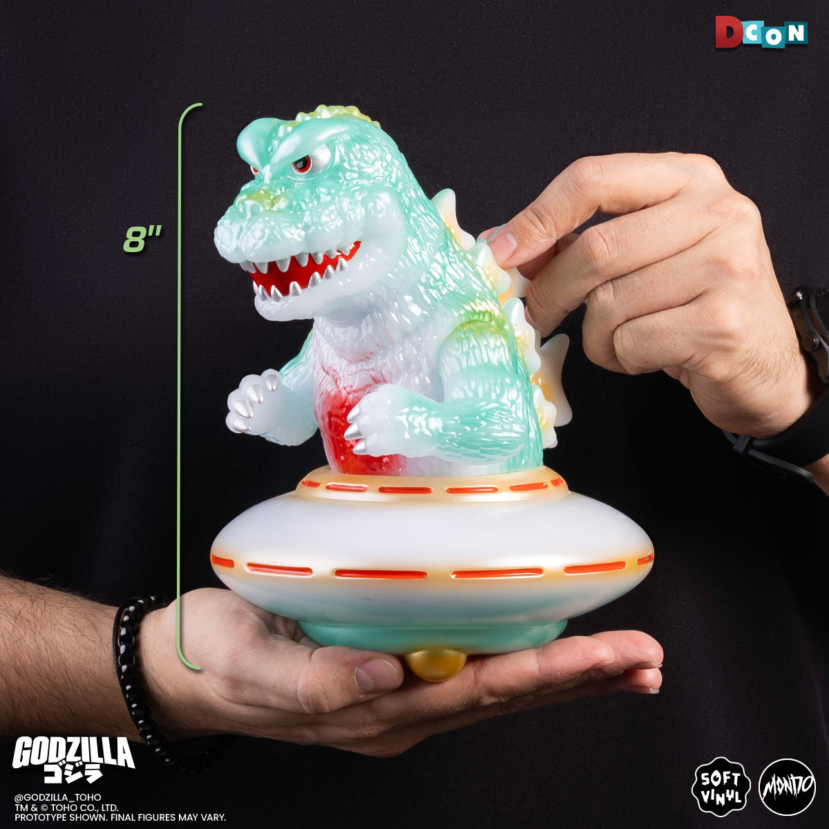 Godzilla UFO - Vinyl Designer Figure by Octeel - Glow-in-the-Dark
