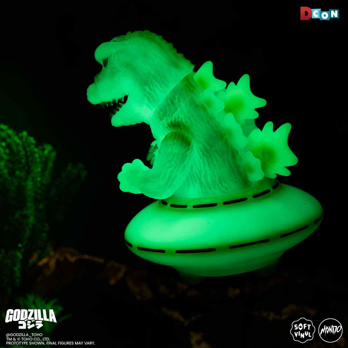 Godzilla UFO - Vinyl Designer Figure by Octeel - Glow-in-the-Dark