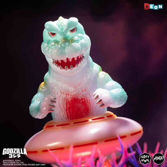 Godzilla UFO - Vinyl Designer Figure by Octeel - Glow-in-the-Dark Green Variant