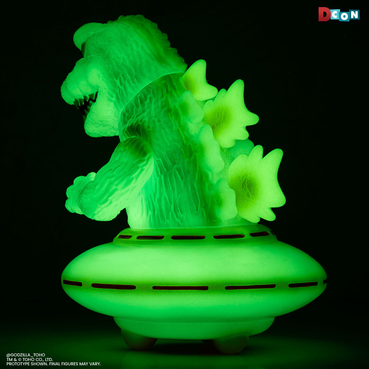 Godzilla UFO - Vinyl Designer Figure by Octeel - Glow-in-the-Dark