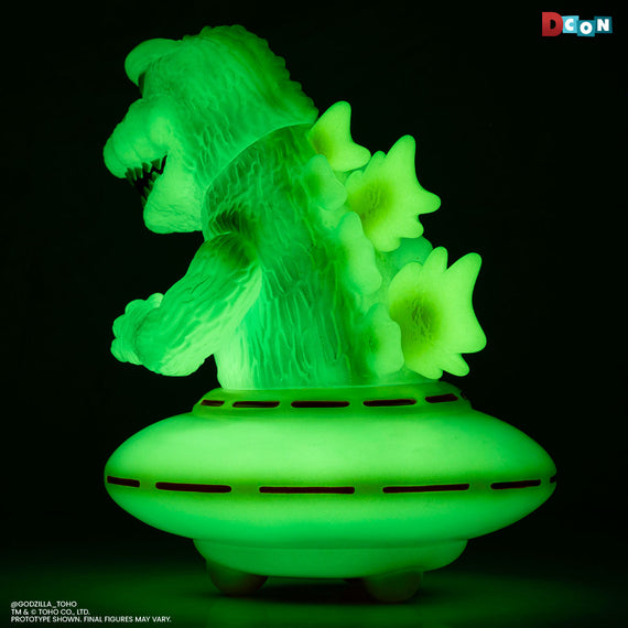 Godzilla UFO - Vinyl Designer Figure by Octeel - Glow-in-the-Dark Green Variant