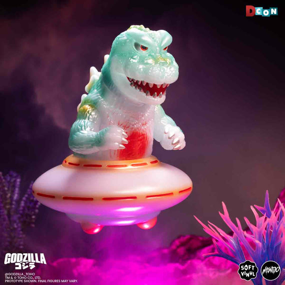 Godzilla UFO - Vinyl Designer Figure by Octeel - Glow-in-the-Dark Green Variant