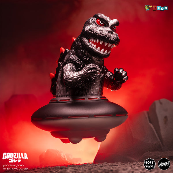Godzilla UFO - Vinyl Designer Figure by Octeel - Xillean Black Variant
