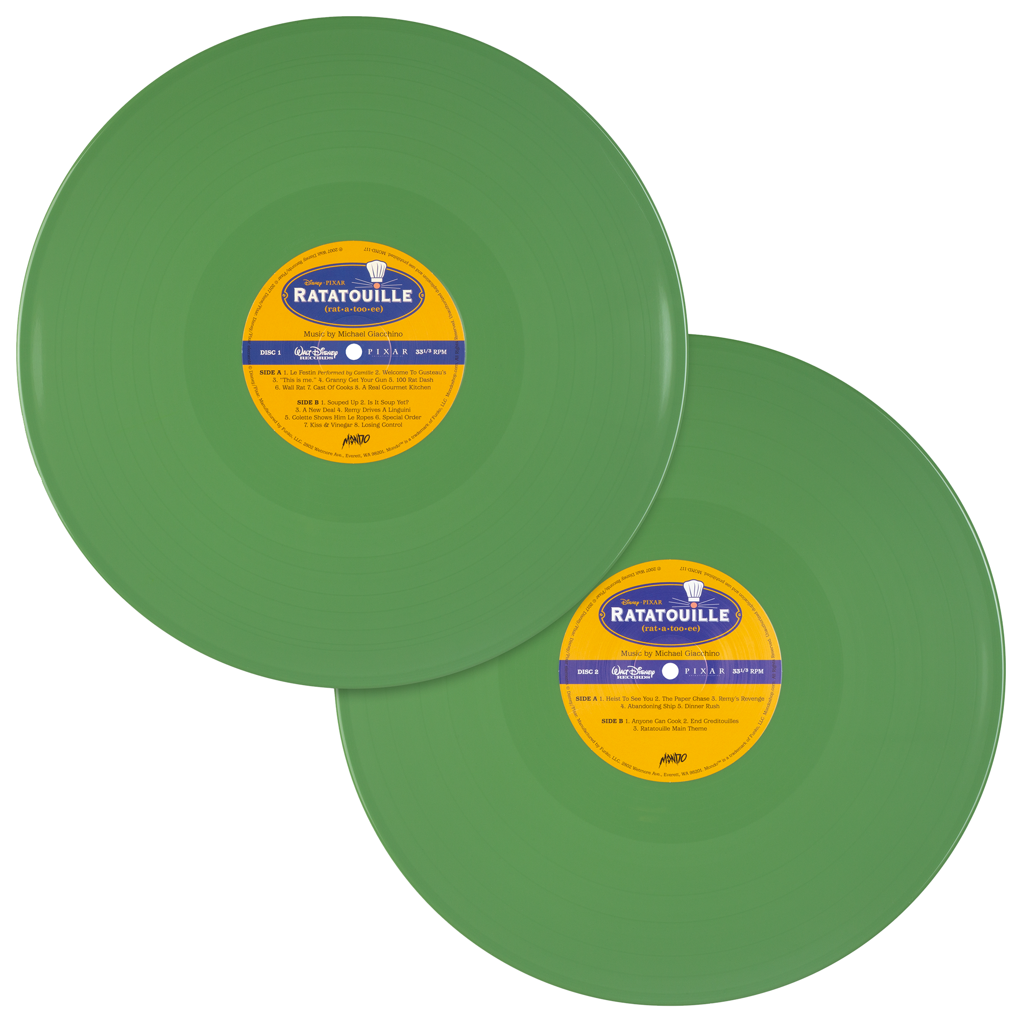 レミーのおいしいレストラン ratatouille レコード vinyl Ratatouille – Original Motion Picture Soundtrack 2XLP – Mondo