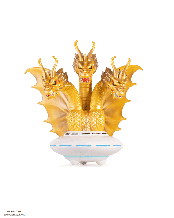 King Ghidorah UFO - Vinyl Designer Figure by Octeel - Invasion of Astro-Monster Variant