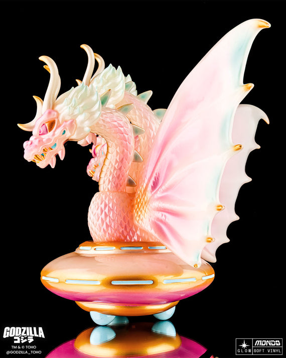 King Ghidorah UFO - Vinyl Designer Figure by Octeel - Cherry Blossom Glow in the Dark Variant