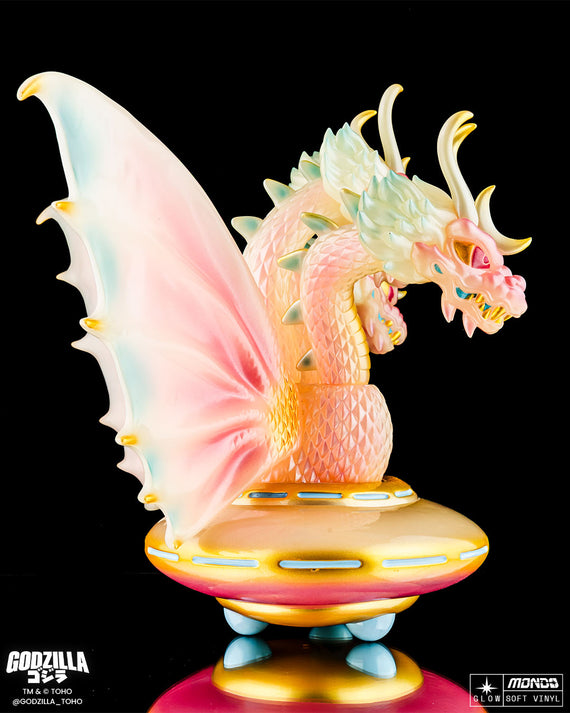 King Ghidorah UFO - Vinyl Designer Figure by Octeel - Cherry Blossom Glow in the Dark Variant