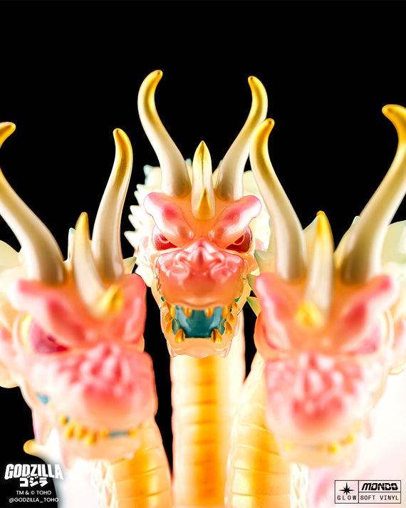 King Ghidorah UFO - Vinyl Designer Figure by Octeel - Cherry Blossom Glow in the Dark Variant