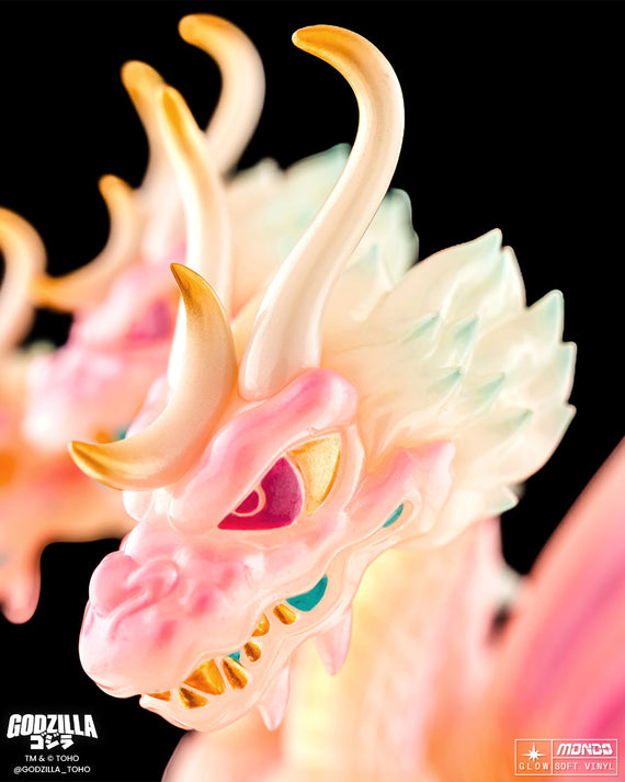King Ghidorah UFO - Vinyl Designer Figure by Octeel - Cherry Blossom Glow in the Dark Variant