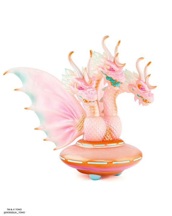 King Ghidorah UFO - Vinyl Designer Figure by Octeel - Cherry Blossom Glow in the Dark Variant