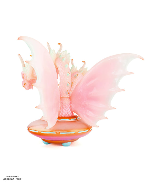 King Ghidorah UFO - Vinyl Designer Figure by Octeel - Cherry Blossom Glow in the Dark Variant