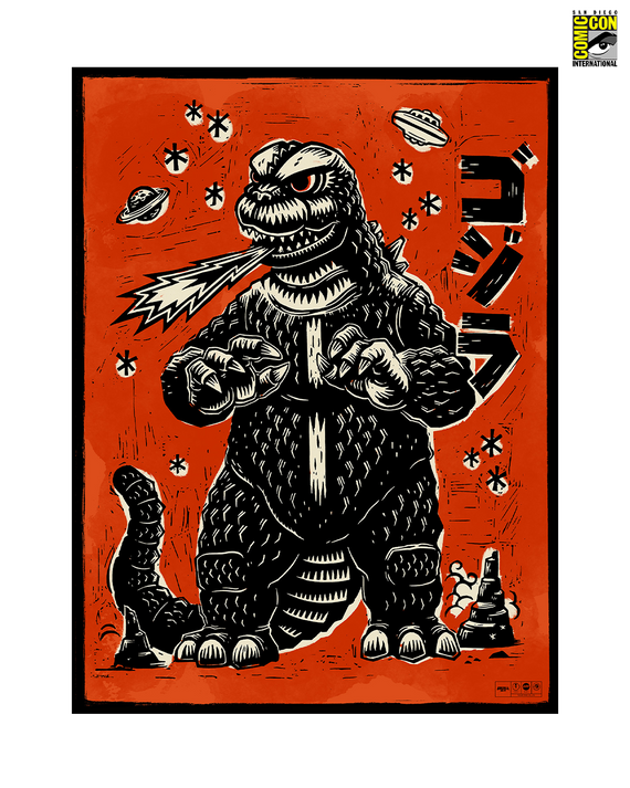 Godzilla and King Ghidorah on Planet X Poster Set