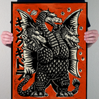 Godzilla and King Ghidorah on Planet X Poster Set