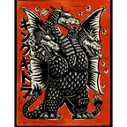 Godzilla and King Ghidorah on Planet X Poster Set