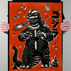 Godzilla and King Ghidorah on Planet X Poster Set