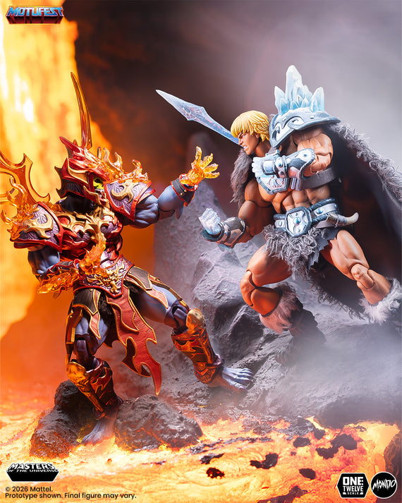 Masters of the Universe 200X - Ice Armor He-Man and Fire Armor Skeletor 1/12 Scale Figure Set
