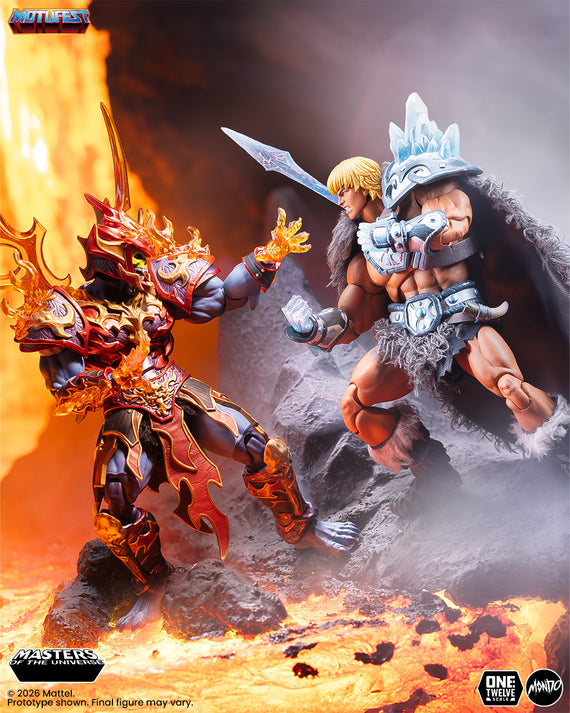 Masters of the Universe 200X - Ice Armor He-Man and Fire Armor Skeletor 1/12 Scale Figure Set