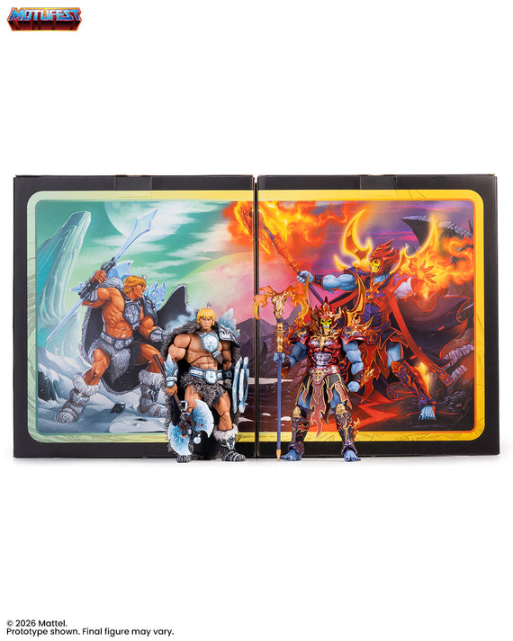 Masters of the Universe 200X - Ice Armor He-Man and Fire Armor Skeletor 1/12 Scale Figure Set