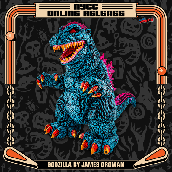 Godzilla - Designer Vinyl Figure by James Groman - Psychedelic Variant