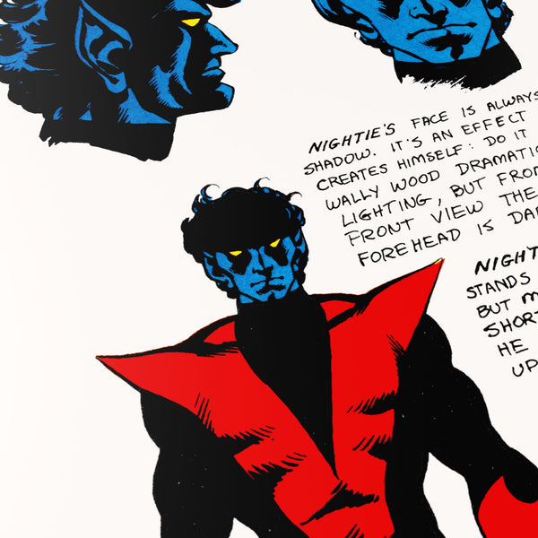 Nightcrawler Character Sheet Poster