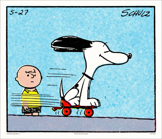 Peanuts Snoopy On Skate Poster