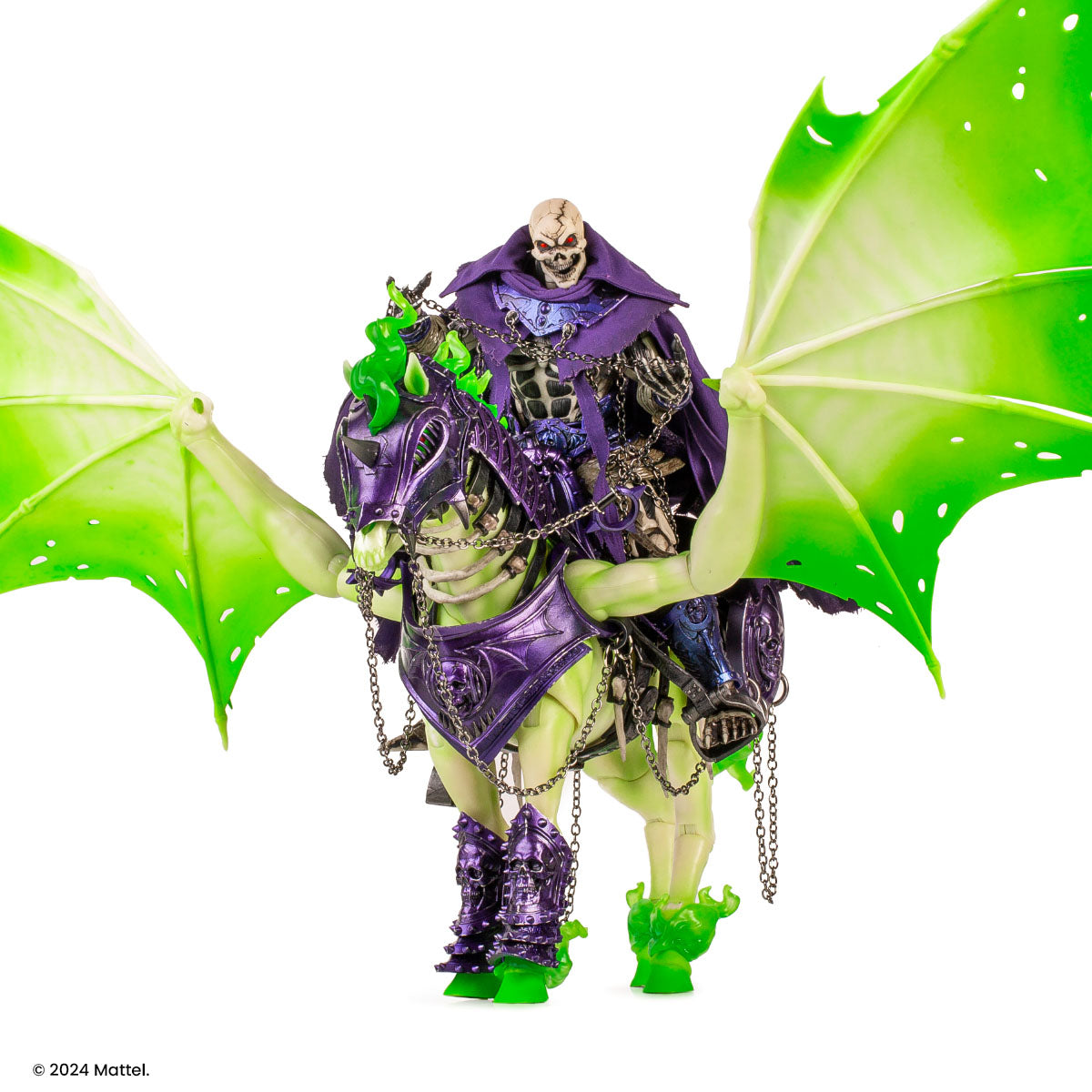 Masters Of The Universe Origins Scare Glow 14 Cm | Action Figure Fluorescente Con 16 Snodi E Mini Fumetto | Giocattolo Da Collezione Per Bambini 6+ Anni